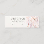 Chic Boho Dreamcatcher Wasserfarbenfrohe Anzeige Mini Visitenkarte (Vorderseite)