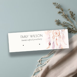 Chic Boho Dreamcatcher Wasserfarbenfrohe Anzeige Mini Visitenkarte