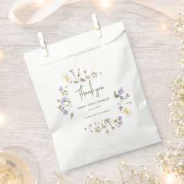 Chic boho einfache Wildblumen Hochzeit Geschenktütchen