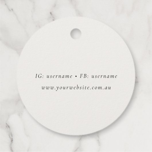 Chic Boho farbenfroh-gelb-ockerfarben gestrichen Geschenkanhänger (Rückseite)