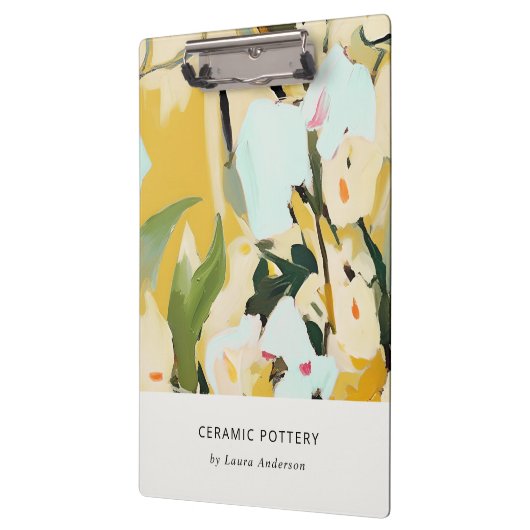 Chic Boho farbenfroh-gelb-ockerfarben gestrichen Klemmbrett (Links)