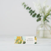 Chic Boho farbenfroh-gelb-ockerfarben gestrichen Mini Visitenkarte (Stehend Vorderseite)
