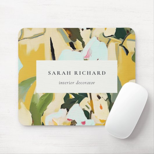 Chic Boho farbenfroh-gelb-ockerfarben gestrichen Mousepad (Mit Mouse)