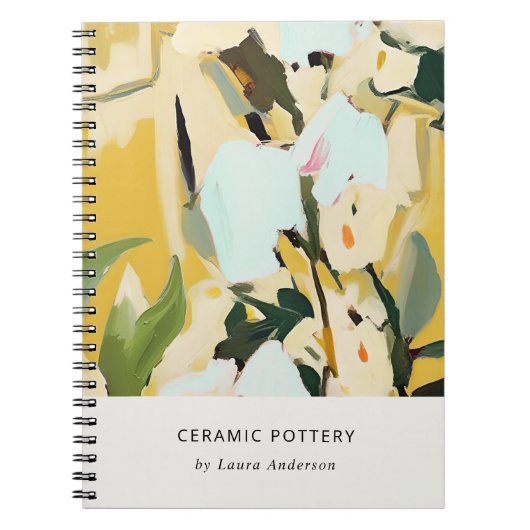 Chic Boho farbenfroh-gelb-ockerfarben gestrichen Notizblock (Vorderseite)