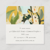 Chic Boho farbenfroh-gelb-ockerfarben gestrichen Quadratische Visitenkarte (Rückseite)