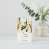 Chic Boho farbenfroh-gelb-ockerfarben gestrichen Visitenkarte (Stehend Vorderseite)