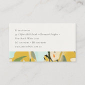 Chic Boho farbenfroh-gelb-ockerfarben gestrichen Visitenkarte (Rückseite)