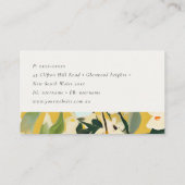 Chic Boho farbenfroh-gelb-ockerfarben gestrichen Visitenkarte (Rückseite)