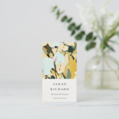 Chic Boho farbenfroh-gelb-ockerfarben gestrichen Visitenkarte (Stehend Vorderseite)