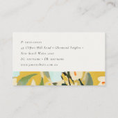 Chic Boho farbenfroh-gelb-ockerfarben gestrichen Visitenkarte (Rückseite)