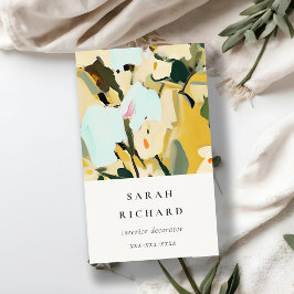 Chic Boho farbenfroh-gelb-ockerfarben gestrichen Visitenkarte