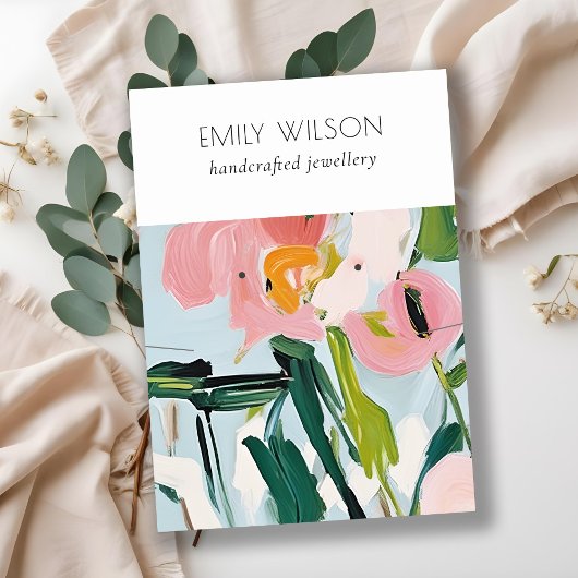 Chic Boho farbenfroh gestrichen florale Nekklace E Visitenkarte