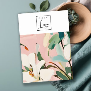 Chic Boho farbenfroh gestrichene Blumen-Ohrring-Lo Visitenkarte