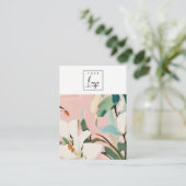Chic Boho farbenfroh gestrichene Blumenstrauß-Logo Visitenkarte (Stehend Vorderseite)