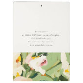 Chic Boho farbenfroh grünes, rosa gestrichen, flor Klemmbrett (Rückseite)