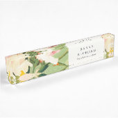 Chic Boho farbenfroh grünes, rosa gestrichen, flor Namensplakette