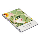 Chic Boho farbenfroh grünes, rosa gestrichen, flor Notizblock (Rechte Seite)