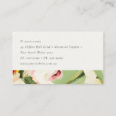 Chic Boho farbenfroh grünes, rosa gestrichen, flor Visitenkarte (Rückseite)