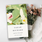 Chic Boho farbenfroh grünes, rosa gestrichen, flor Visitenkarte