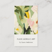 Chic Boho farbenfroh grünes, rosa gestrichen, flor Visitenkarte (Vorderseite)