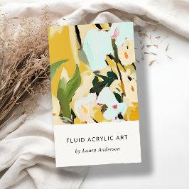 Chic Boho farbenfroh Ocker gelb gestrichen bläst Visitenkarte