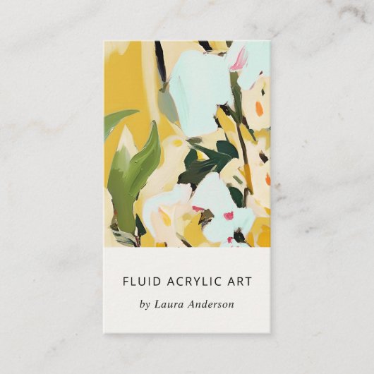 Chic Boho farbenfroh Ocker gelb gestrichen bläst Visitenkarte (Vorderseite)