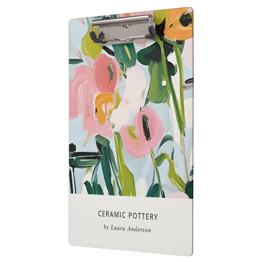 Chic Boho farbenfroh pink blau grün gestrichen Blu Klemmbrett (Links)