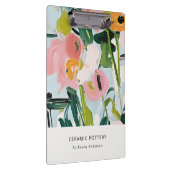 Chic Boho farbenfroh pink blau grün gestrichen Blu Klemmbrett (Rechts)