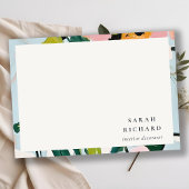 Chic Boho farbenfroh pink blau grün gestrichen Blu Mitteilungskarte