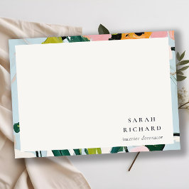 Chic Boho farbenfroh pink blau grün gestrichen Blu Mitteilungskarte