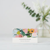 Chic Boho farbenfroh pink blau grün gestrichen Blu Visitenkarte (Stehend Vorderseite)
