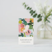 Chic Boho farbenfroh pink blau grün gestrichen Blu Visitenkarte (Stehend Vorderseite)