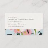 Chic Boho farbenfroh pink blau grün gestrichen Blu Visitenkarte (Rückseite)