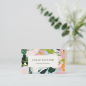 Chic Boho farbenfroh pink blau grün gestrichen Blu Visitenkarte (Stehend Vorderseite)