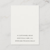 Chic Boho farbenfroh rosa Aquamarin gestrichen Flo Visitenkarte (Rückseite)