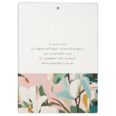 Chic Boho farbenfroh rosa Aquamarin grün gestriche Klemmbrett (Rückseite)