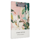 Chic Boho farbenfroh rosa Aquamarin grün gestriche Klemmbrett (Rechts)