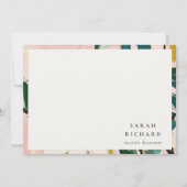 Chic Boho farbenfroh rosa Aquamarin grün gestriche Mitteilungskarte (Vorderseite)