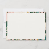 Chic Boho farbenfroh rosa Aquamarin grün gestriche Mitteilungskarte (Rückseite)