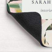 Chic Boho farbenfroh rosa Aquamarin grün gestriche Mousepad (Ecke)