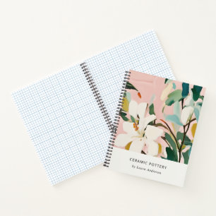 Chic Boho farbenfroh rosa Aquamarin grün gestriche Notizblock