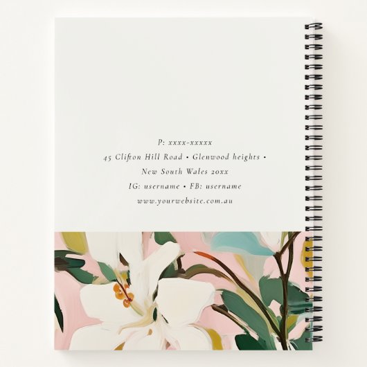 Chic Boho farbenfroh rosa Aquamarin grün gestriche Notizblock (Rückseite)