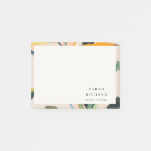 Chic Boho Farbige Strelitzie Bemalte Blumen Post-it Klebezettel