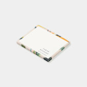 Chic Boho Farbige Strelitzie Bemalte Blumen Post-it Klebezettel (angewinkelt)