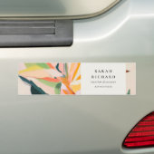 Chic Boho Farbige Strelitzie Gemalte Blumen Autoaufkleber (Auf Auto)