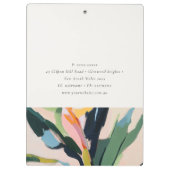 Chic Boho Farbige Strelitzie Gemalte Blumen Klemmbrett (Rückseite)