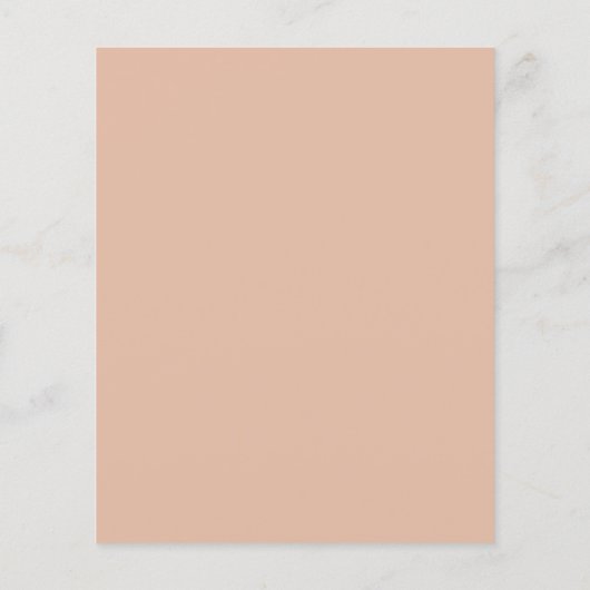 Chic Boho Floral Budget Hochzeitseinladungen Flyer (Hinten)