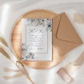 Chic Boho Floral Elegante Bohemische Babydusche Dankeskarte