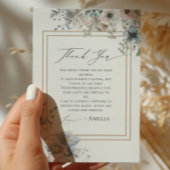 Chic Boho Floral Elegante Bohemische Babydusche Dankeskarte