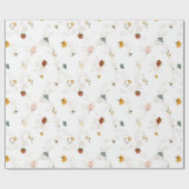 Chic Boho Flower Garden Geschenkpapier (Flach)